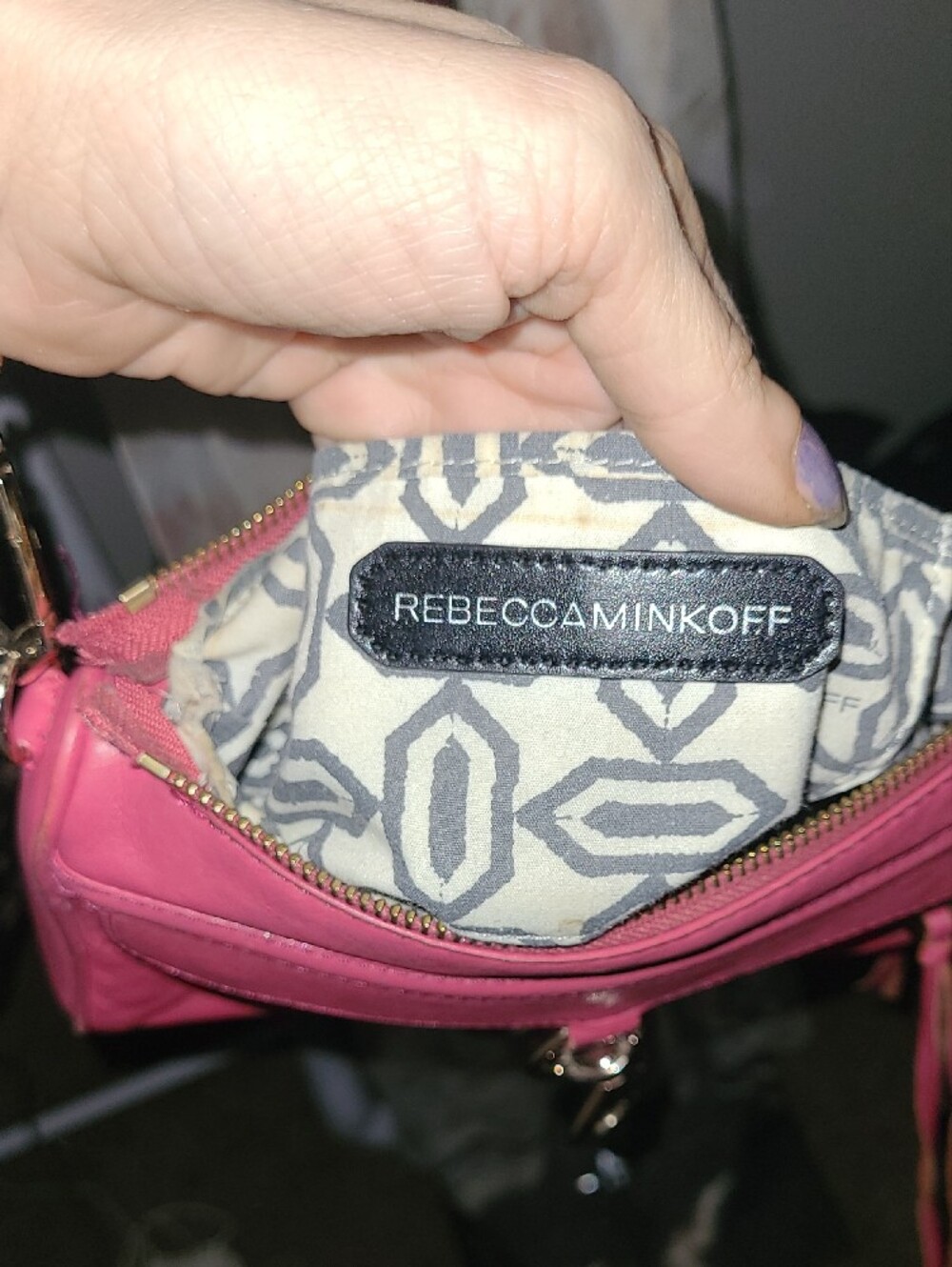Rebecca Taylor Mac Crossbody Chain Strap Bag In Cherry Red - Picture 8 of 8